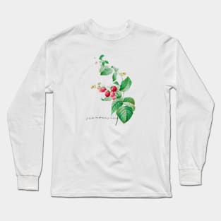 Vintage Raspberry Illustration Long Sleeve T-Shirt